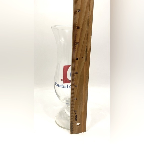 Vintage Carnival Cruise Line Hurricane 8” Cocktail Glass The Fun Ships Souvenirs - Picture 2 of 3